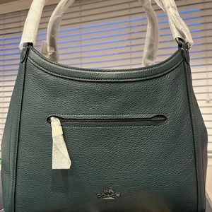 Coach Kristy Shoulder Bag Forest Green w/ gunmetal hardware